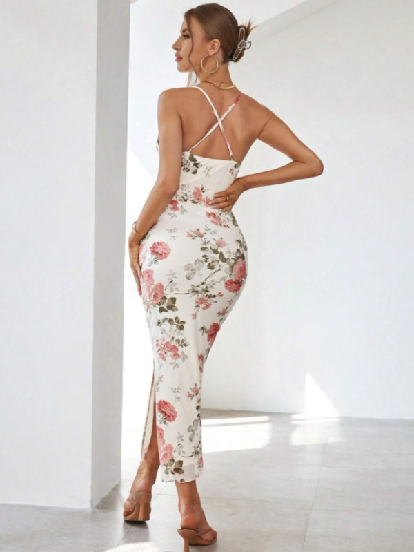 Floral Print Cami Bodycon Dress - Image 2